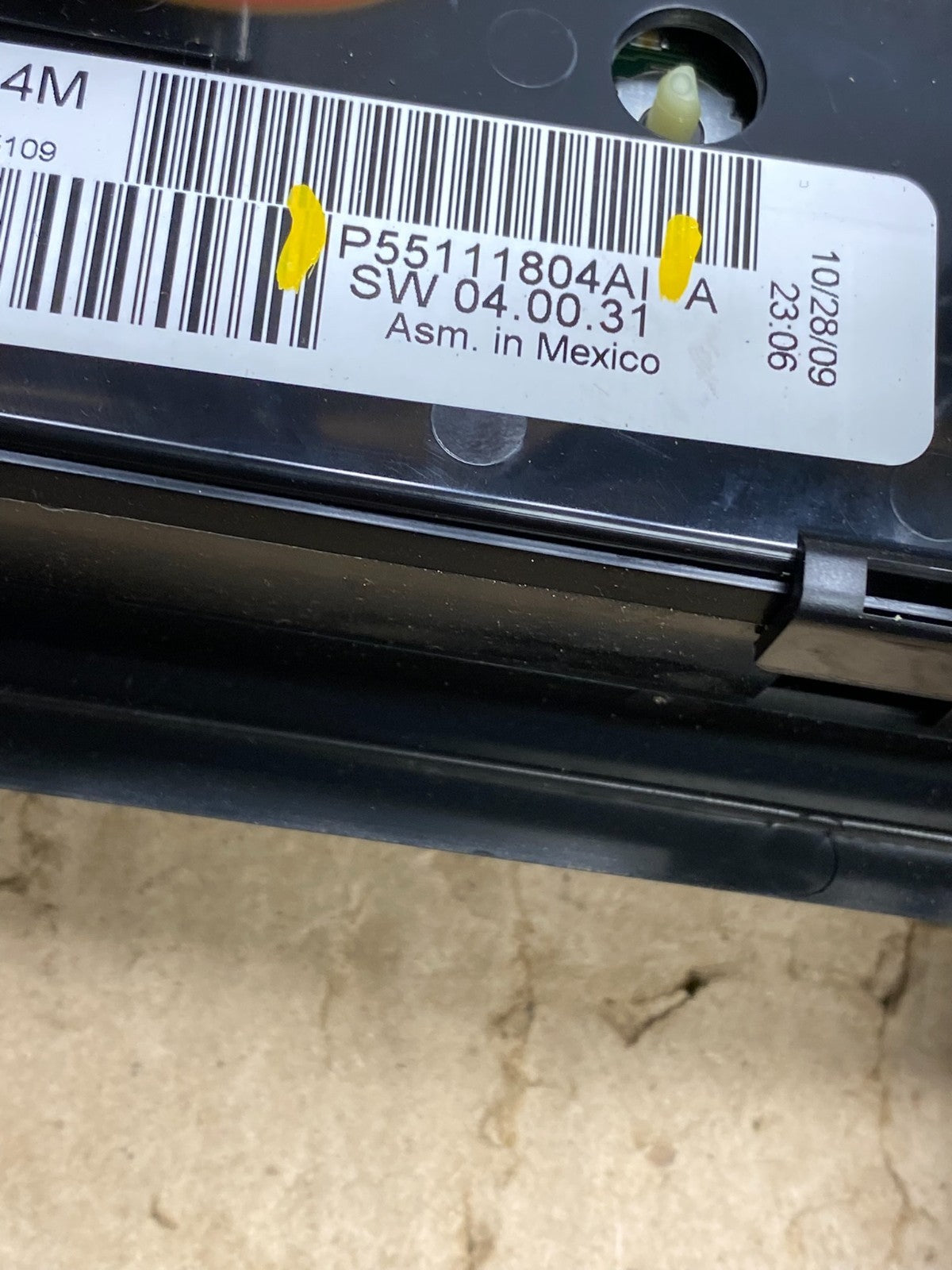 2008-2010 Dodge Grand Caravan  A/C Climate Control Unit Bezel Trim Oem X5995  DG6