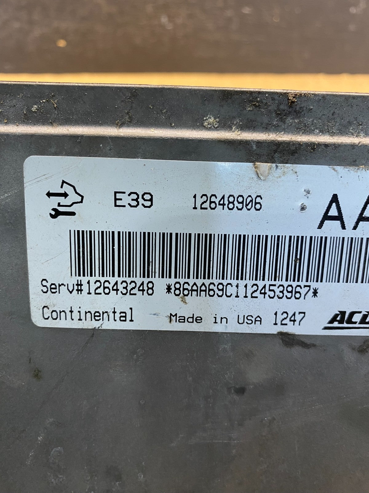 2012 GMC Acadia Traverse Engine Control Module ECM ECU 12648906 AD3446 DG2