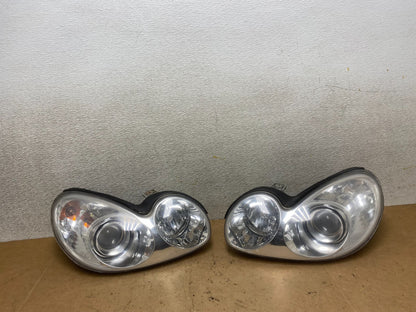 2002 - 2005 Hyundai Sonata Left+Right Headlights Halogen Oem X5654 DW0