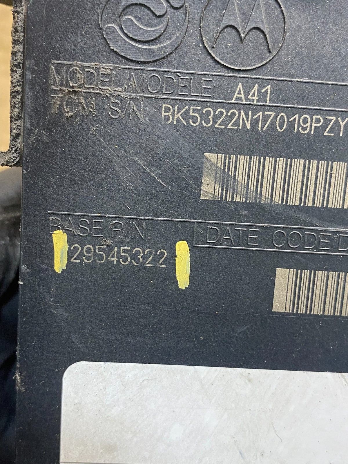 Allison Transmission Control Module 29545322 AG9564 DG2