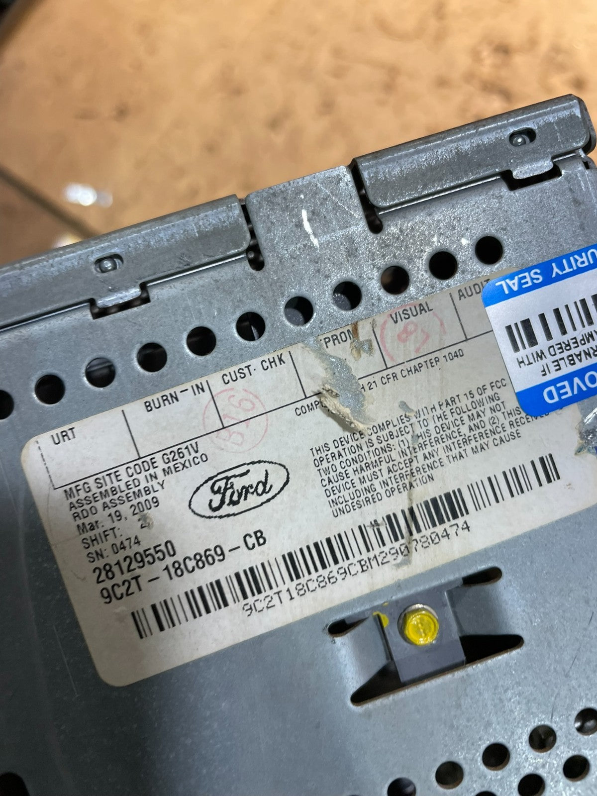 2007 2010 Ford Fusion Mercury Milan Radio Stereo AM/FM CD Player Oem W7021 DG6
