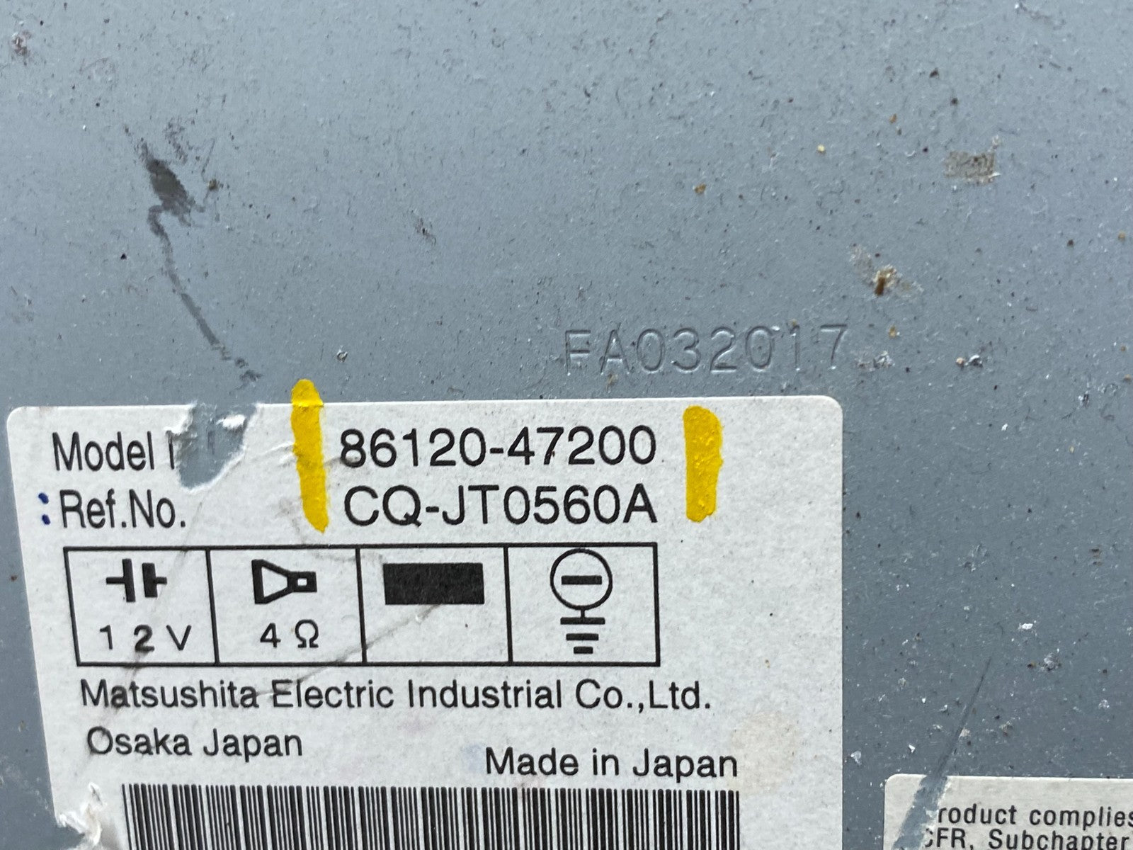 2006 to 2009 Toyota Prius OEM Radio AM/FM CD Player Oem T4477 DG6