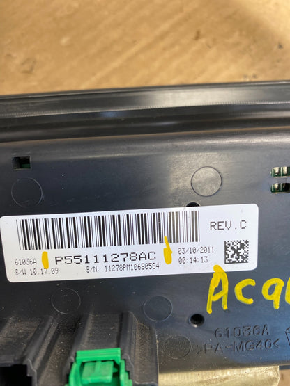 2011 to 2017 Jeep Compass Dash Climate Temperature Control Radio Bezel AC9418 DG4