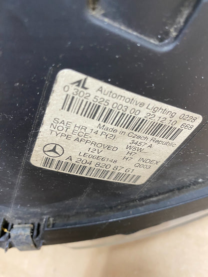 2008-2011 Mercedes C-Class C350 C300 Left Driver Halogen Headlight AE4852 DW12