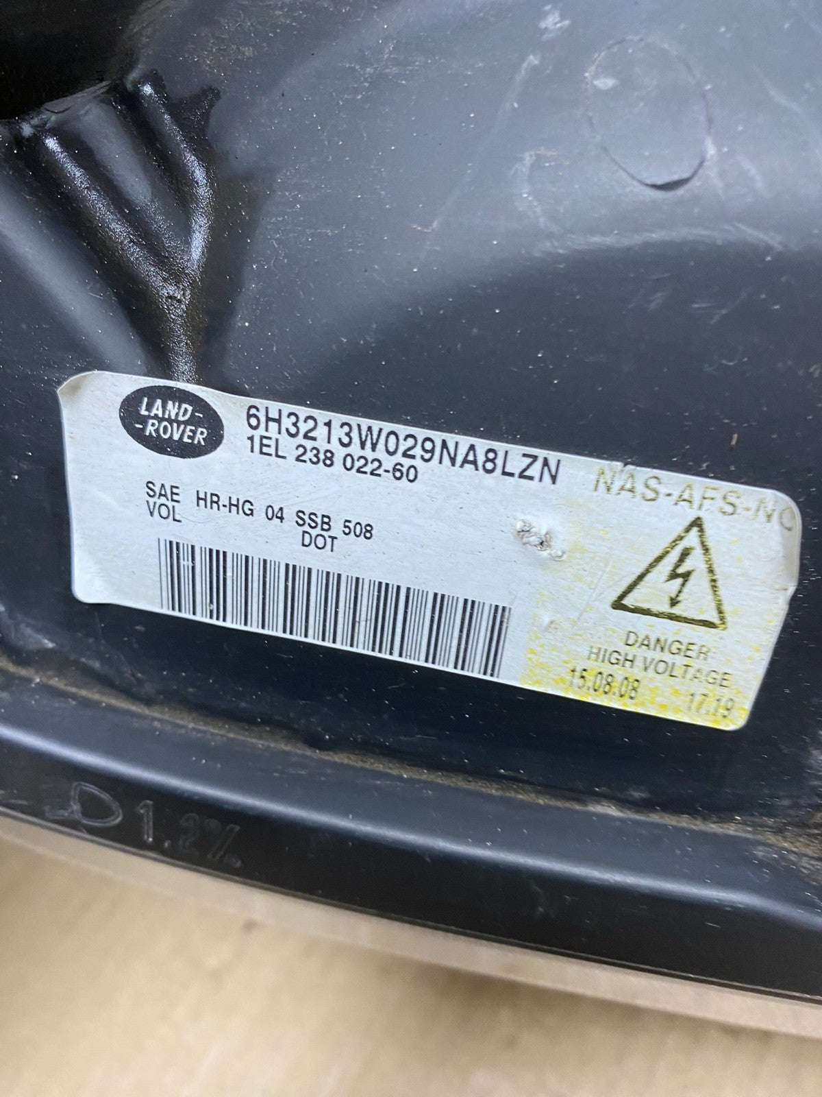 2006-2009 Land Rover Range Rover Right Passenger Xenon Headlight AF5839 DW7