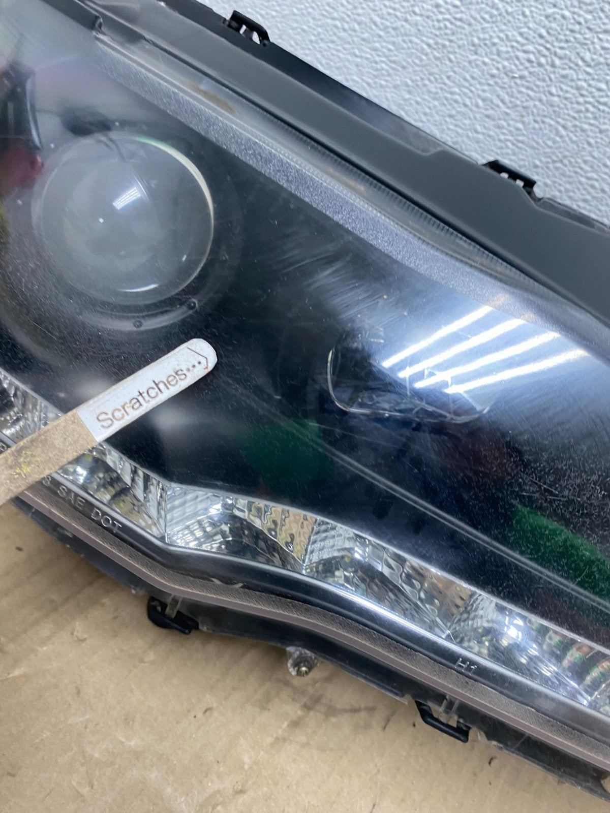 2008 - 2013 Mitsubishi Lancer Left+Right Set LED Black Headlight AE7080 DG3