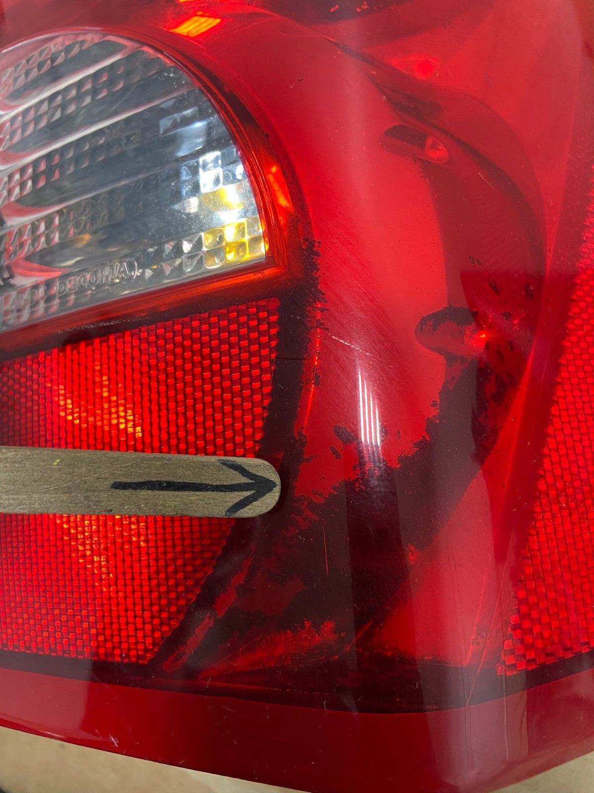 2008-2012 Dodge Caliber Tail Light Right Passenger Rh Side AG9168 LK5