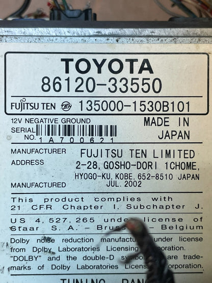 2002 to 2003 Lexus ES330 Es300 Radio Screen Receiver CD Air Vent AD5985 DG11