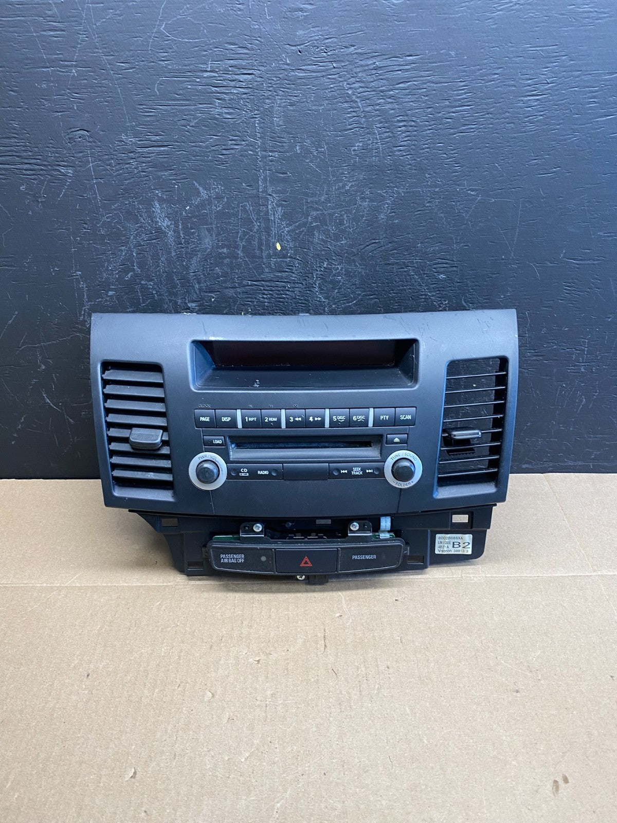 2012 Mitsubishi Lancer Radio AM/FM CD Player Air Vent AC6176 DG0