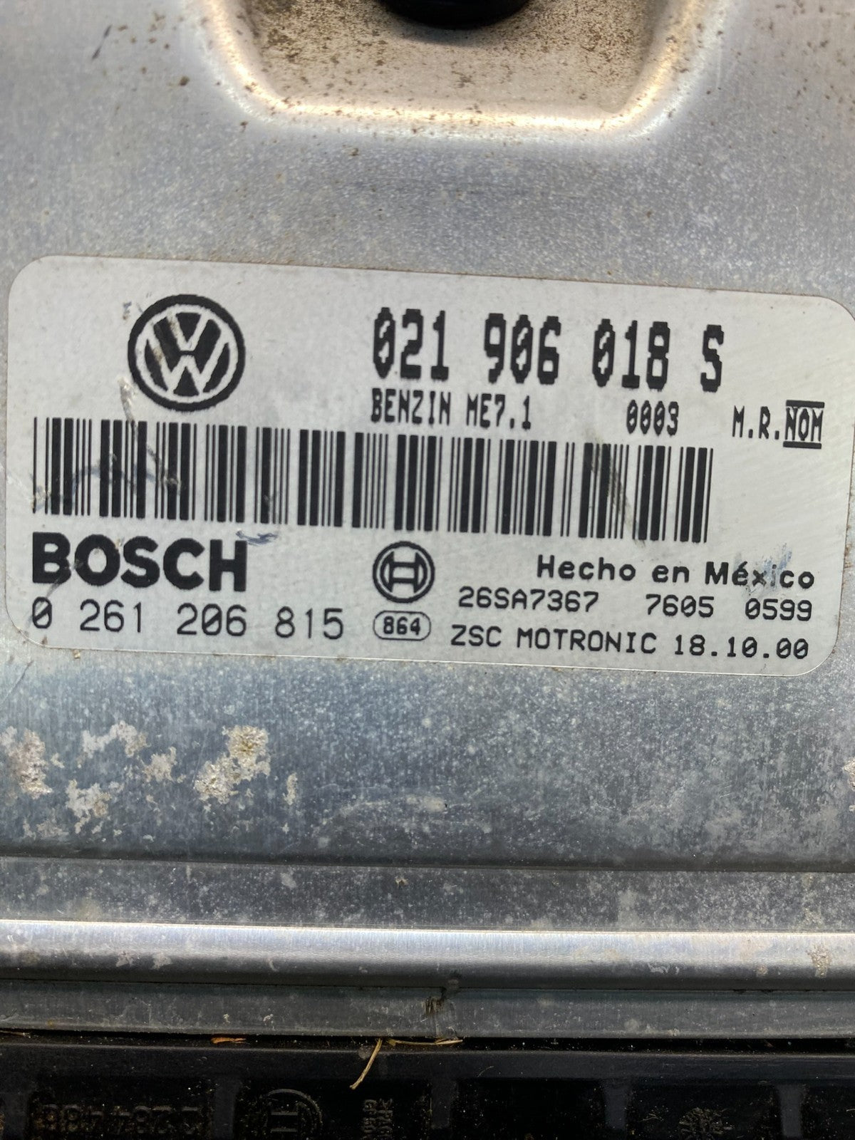 2001 Volkswagen Jetta 2.8L Engine Computer Ecu Pcm Ecm Pcu AD3413 DG2