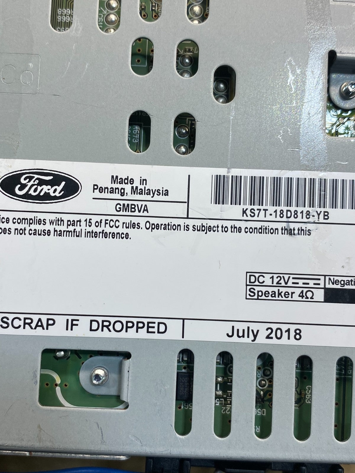 2019 2020 Ford Fusion Radio Audio Receiver AM FM CD MP3 AD6572 DG6