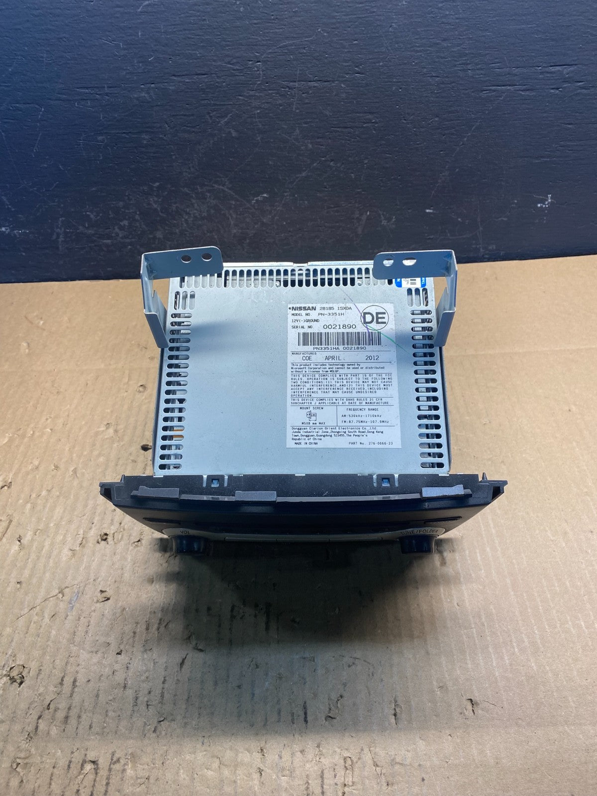 2011 - 2014 Nissan Murano AM FM Radio CD  Player Panel Oem AC2695 DG3