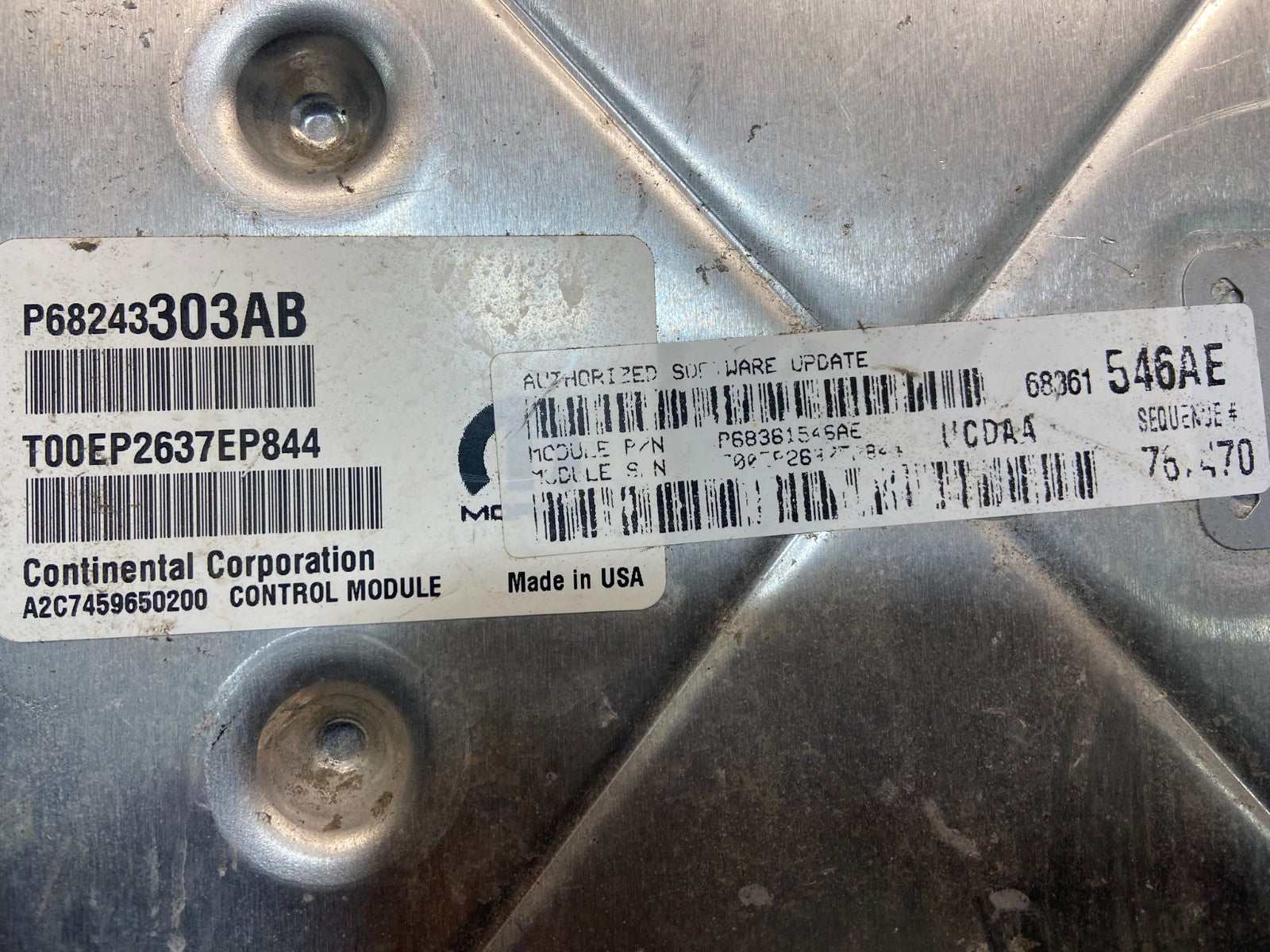 2018 Ram 1500 5.7L V8 Engine Computer  ECM ECU OEM z8621 DG4
