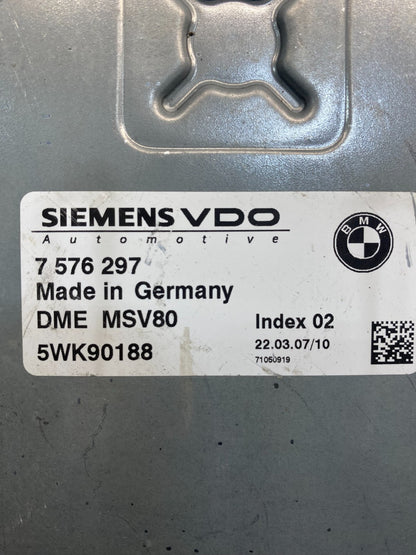 2007 - 2011 BMW 328i 528i E90 ECM ECU Engine Computer 7576297 AD7442 DG2