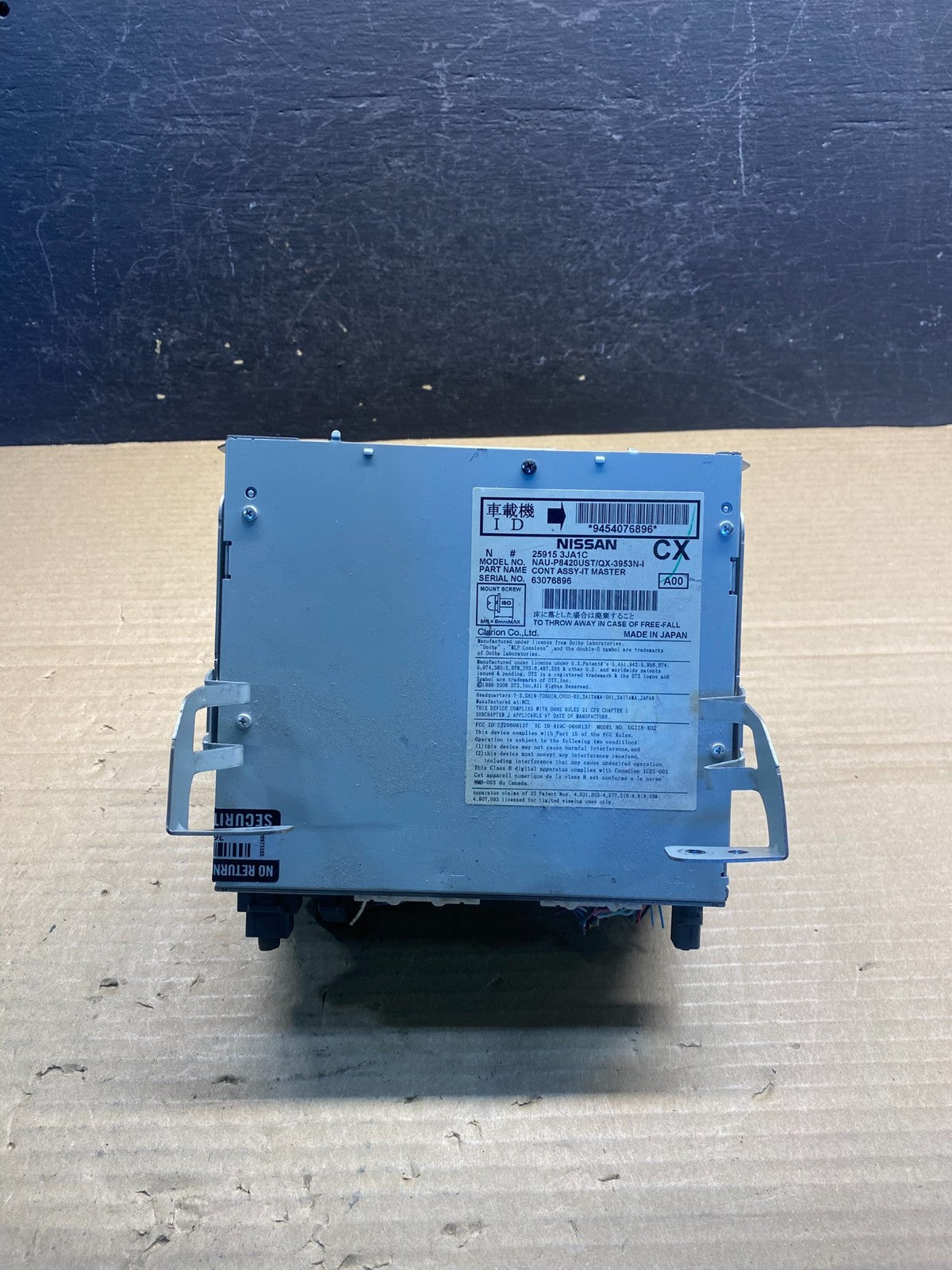 2013 - 2016 Infiniti QX60 Q70 Radio Receiver Am Fm Cd Navigation AH1749 DG3