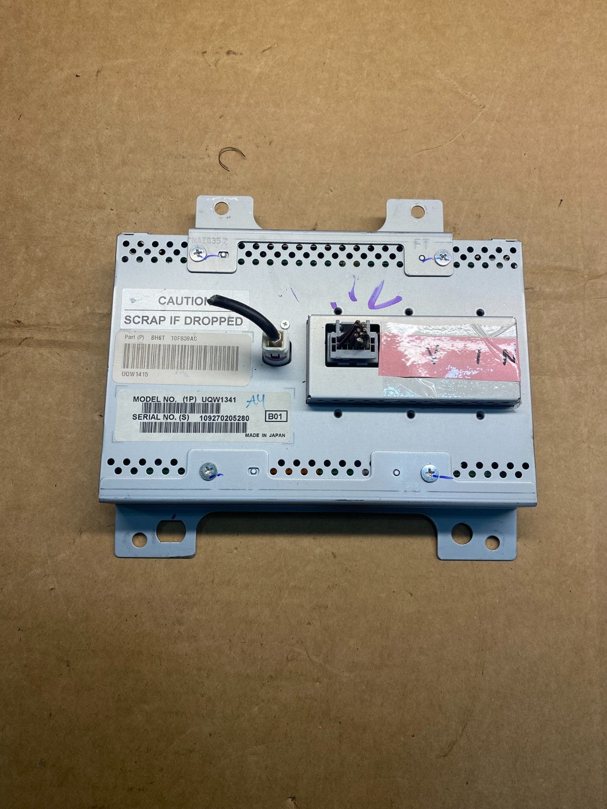 2010 Lincoln Mkz Navigation Radio Display Screen Module AD7334 DG3