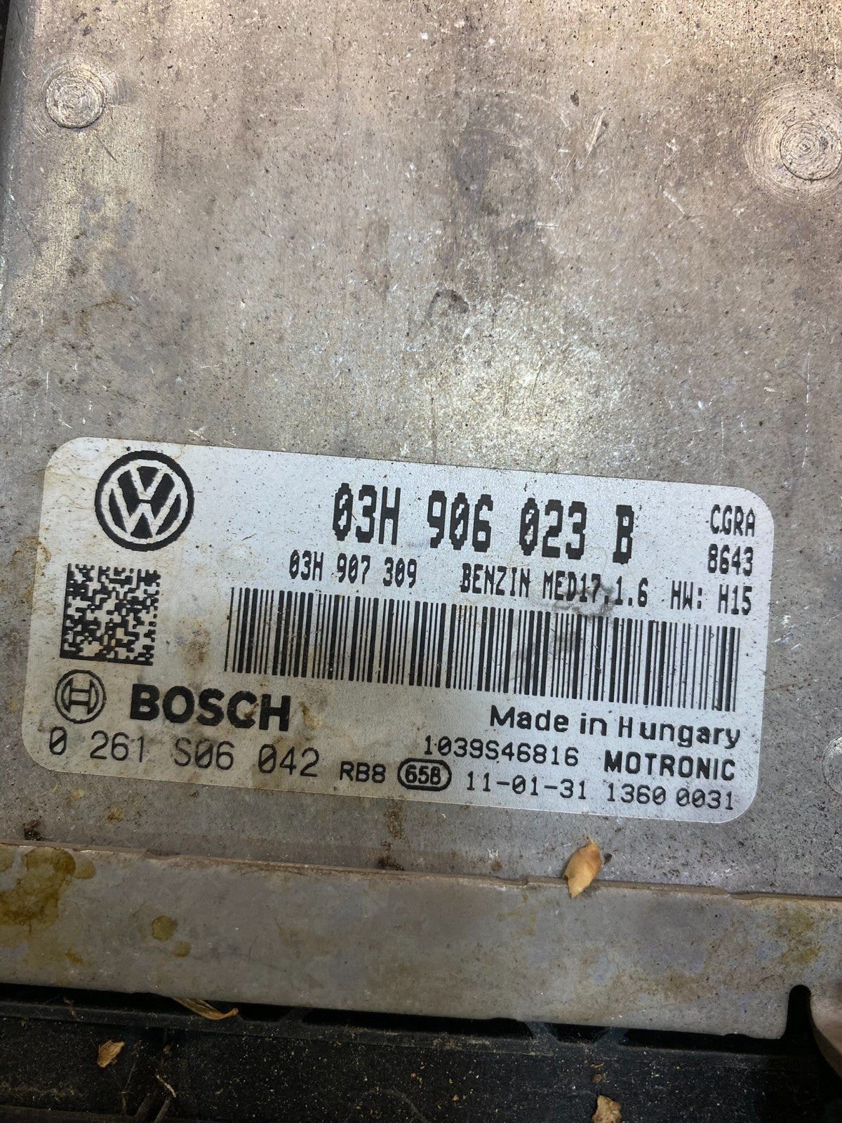 2011 2012 Volkswagen Touareg 3.6L ECM Engine Control Unit ECU OEM ab0531 DG2