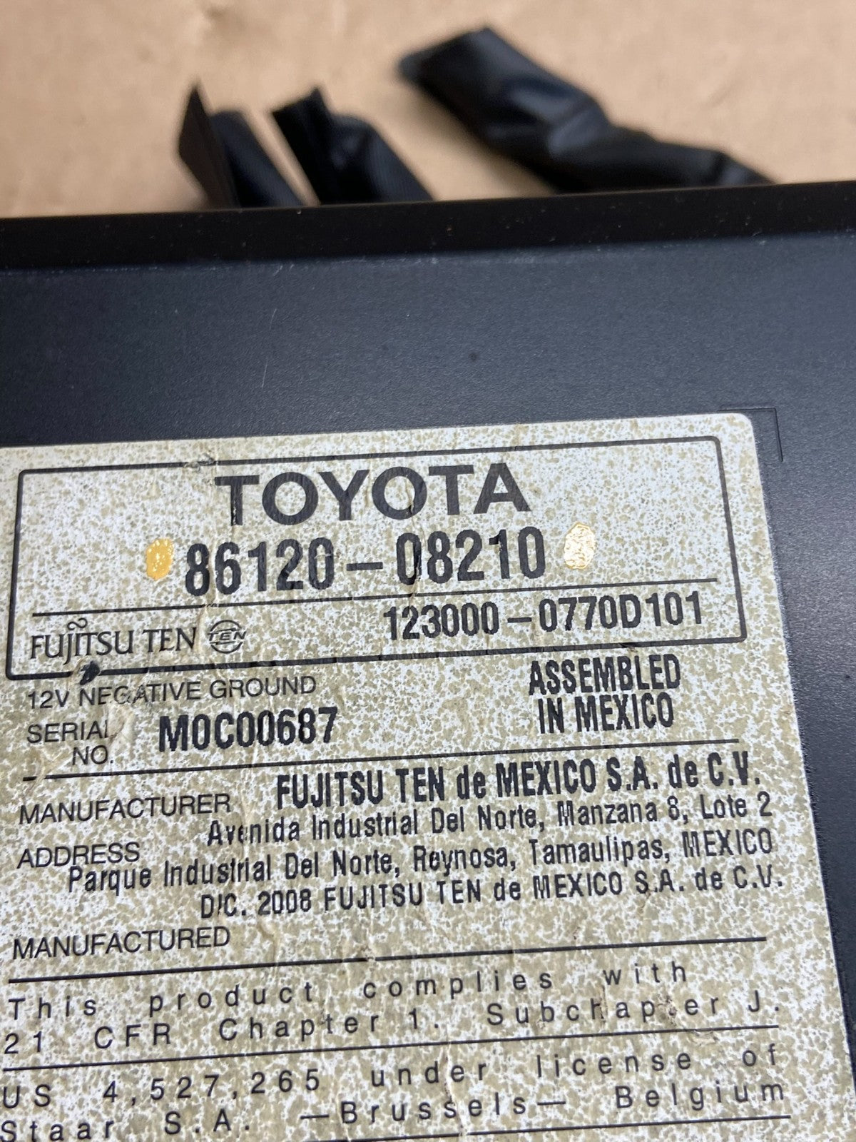 2004 to 2010 Toyota Sienna AM FM CD WMA Mp3 Radio Receiver AI3244 DG5