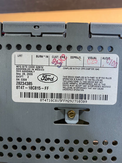 2010 Ford Edge AM FM Radio Stereo Receiver CD Player ac2482 DG6