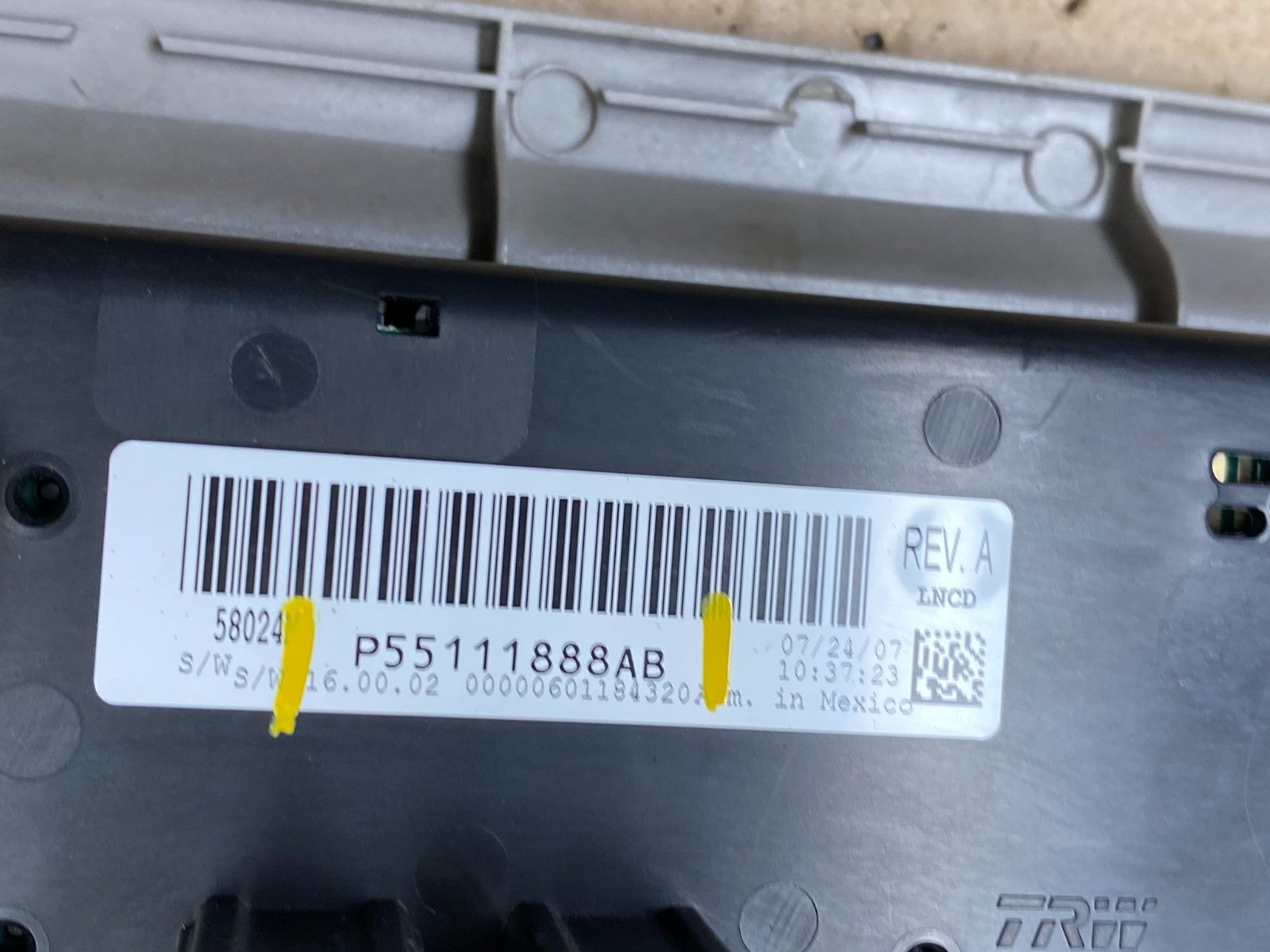 2008 2010 Dodge Avenger Center Dash A/C AC Climate Control Bezel Trim X5856 DG6