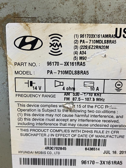 2011-2013 Hyundai Elantra Center Radio Climate Control Air Vent Bezel AD3591 DG6