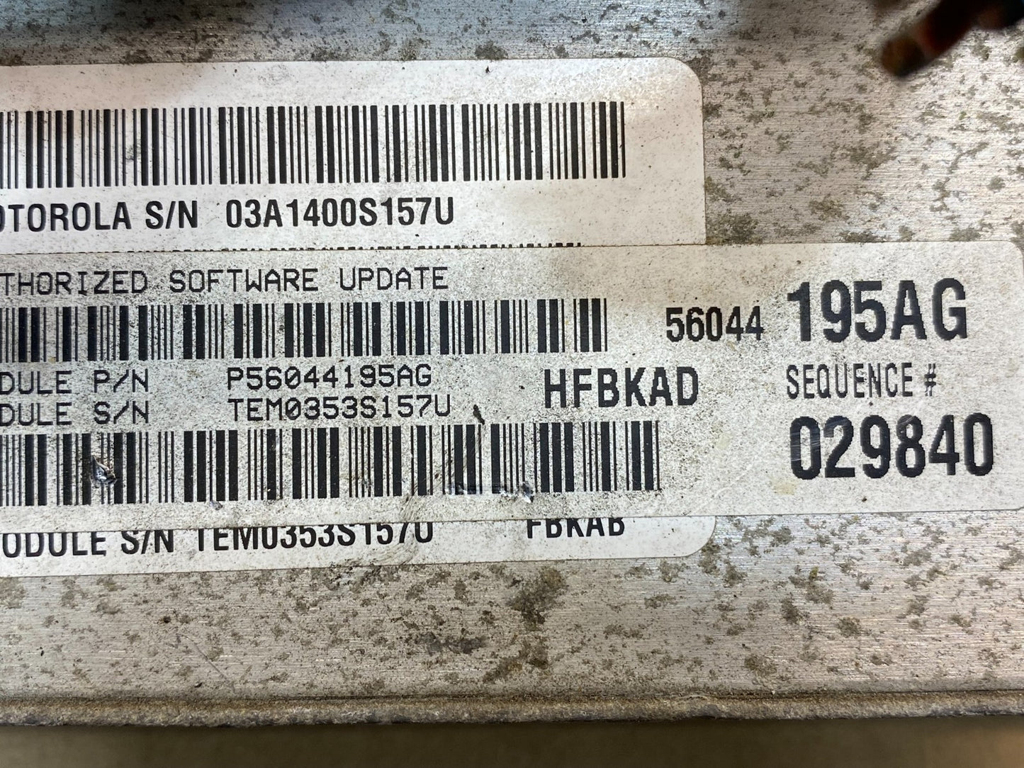 2003 Jeep Liberty 3.7L Engine ECU Computer Module p56044195af ae0048 DG2
