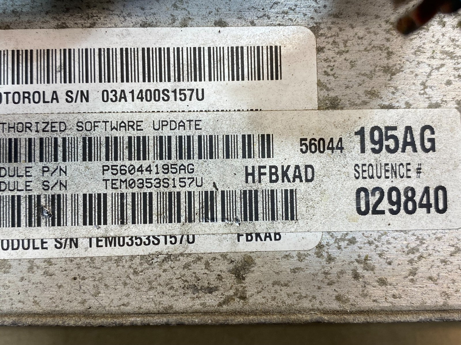 2003 Jeep Liberty 3.7L Engine ECU Computer Module p56044195af ae0048 DG2
