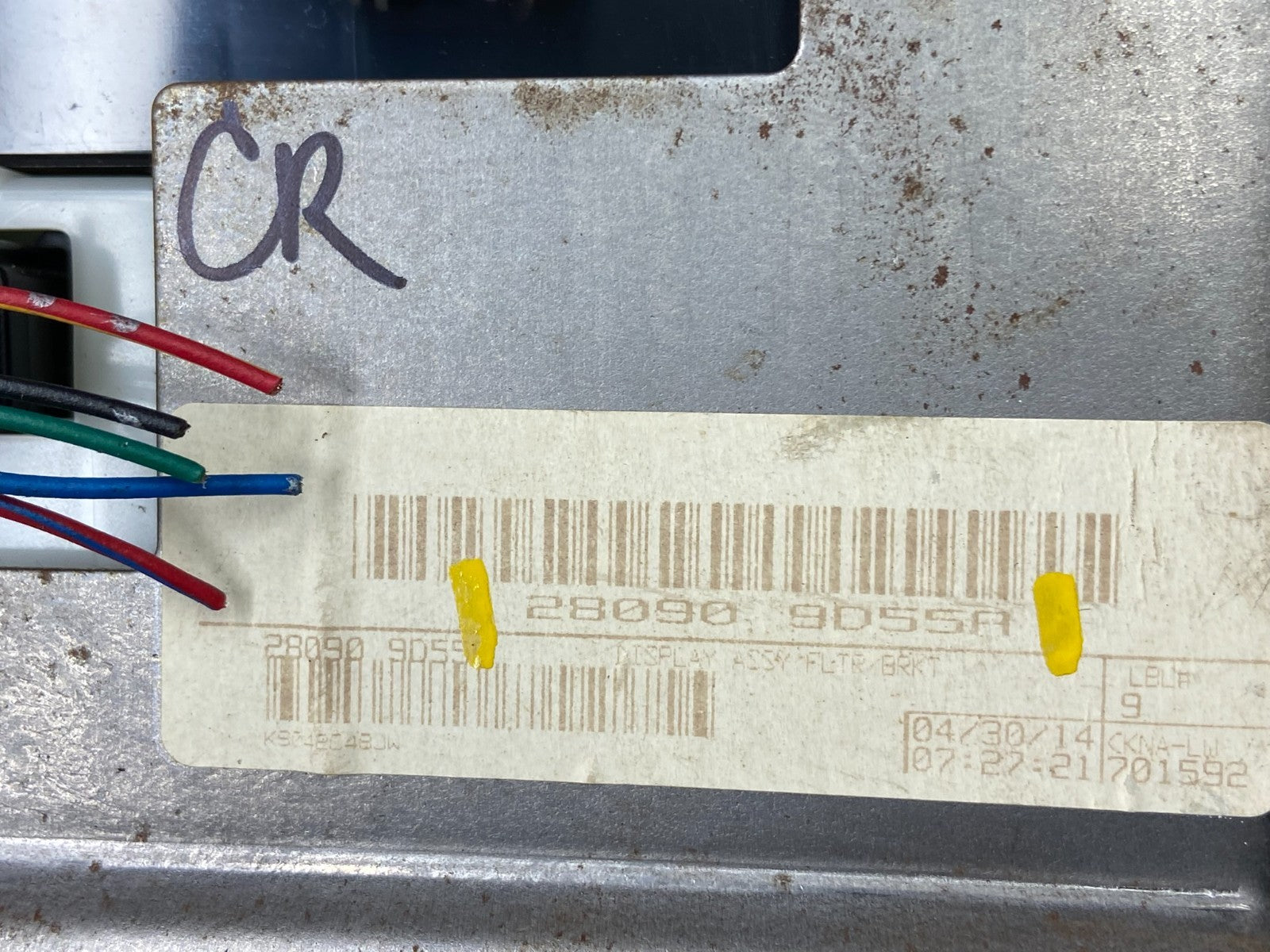 2012 - 2014 Nissan Maxima Radio Information Screen Display U5747 DG6