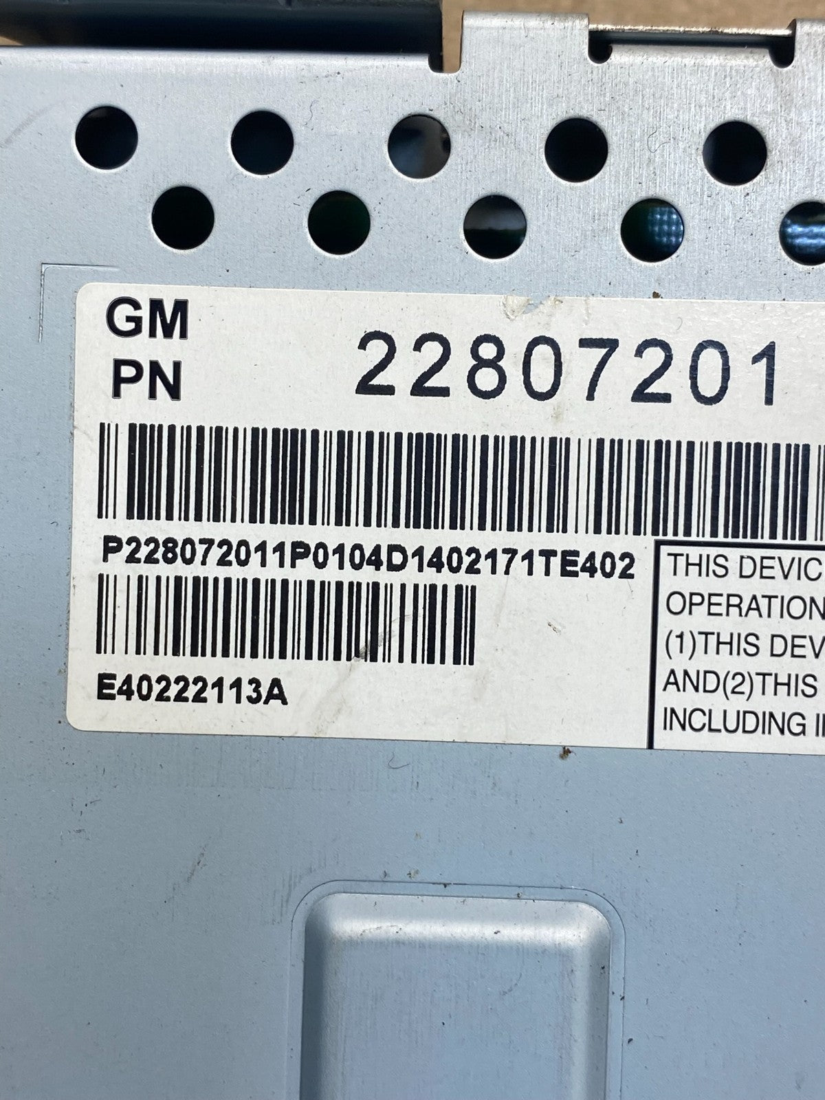 2010 - 2011 Chevrolet Equinox Radio Display Screen Information Dash Oe AG1794 DG4