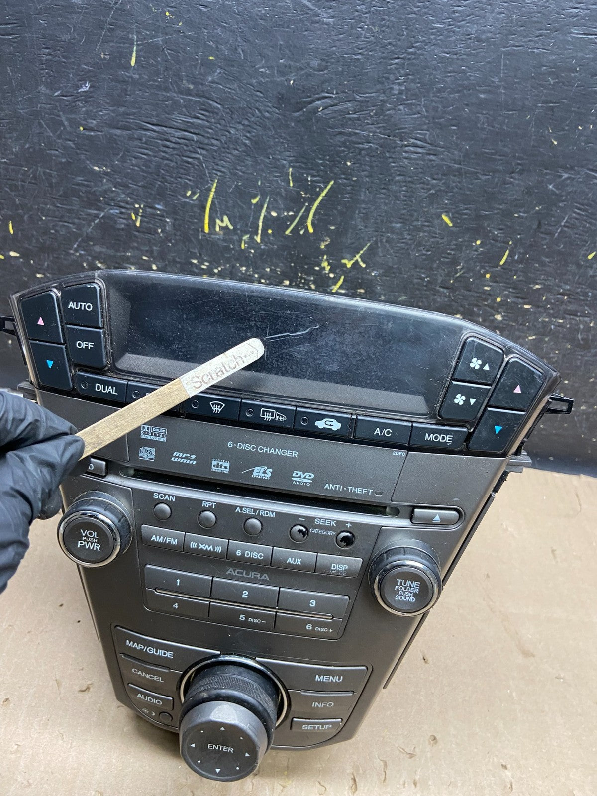 2007 to 2009 Acura Mdx Radio Stereo 6 CD Player Climate Control Pan OE ab2016 DG1