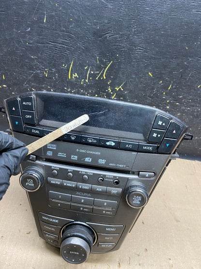 2007 to 2009 Acura Mdx Radio Stereo 6 CD Player Climate Control Pan OE ab2016 DG1