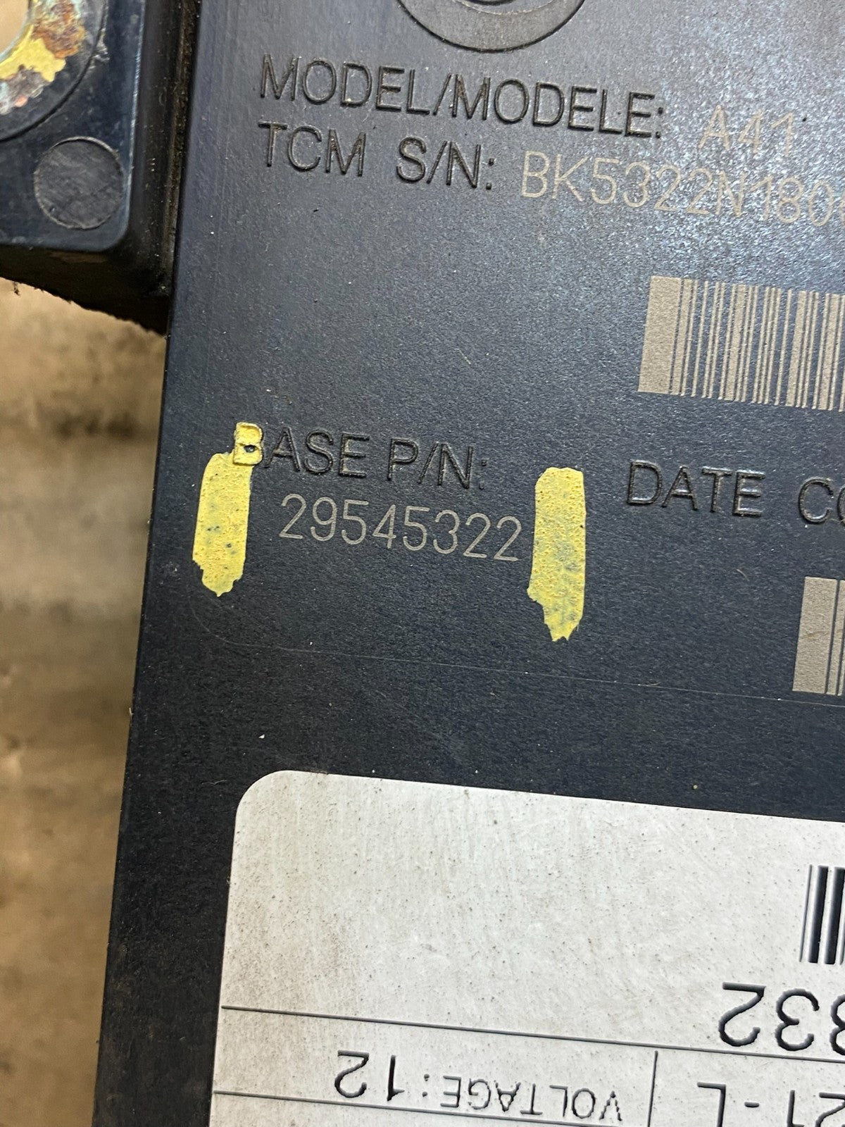 Allison Transmission Control Module 29545322 AE0145 DG2