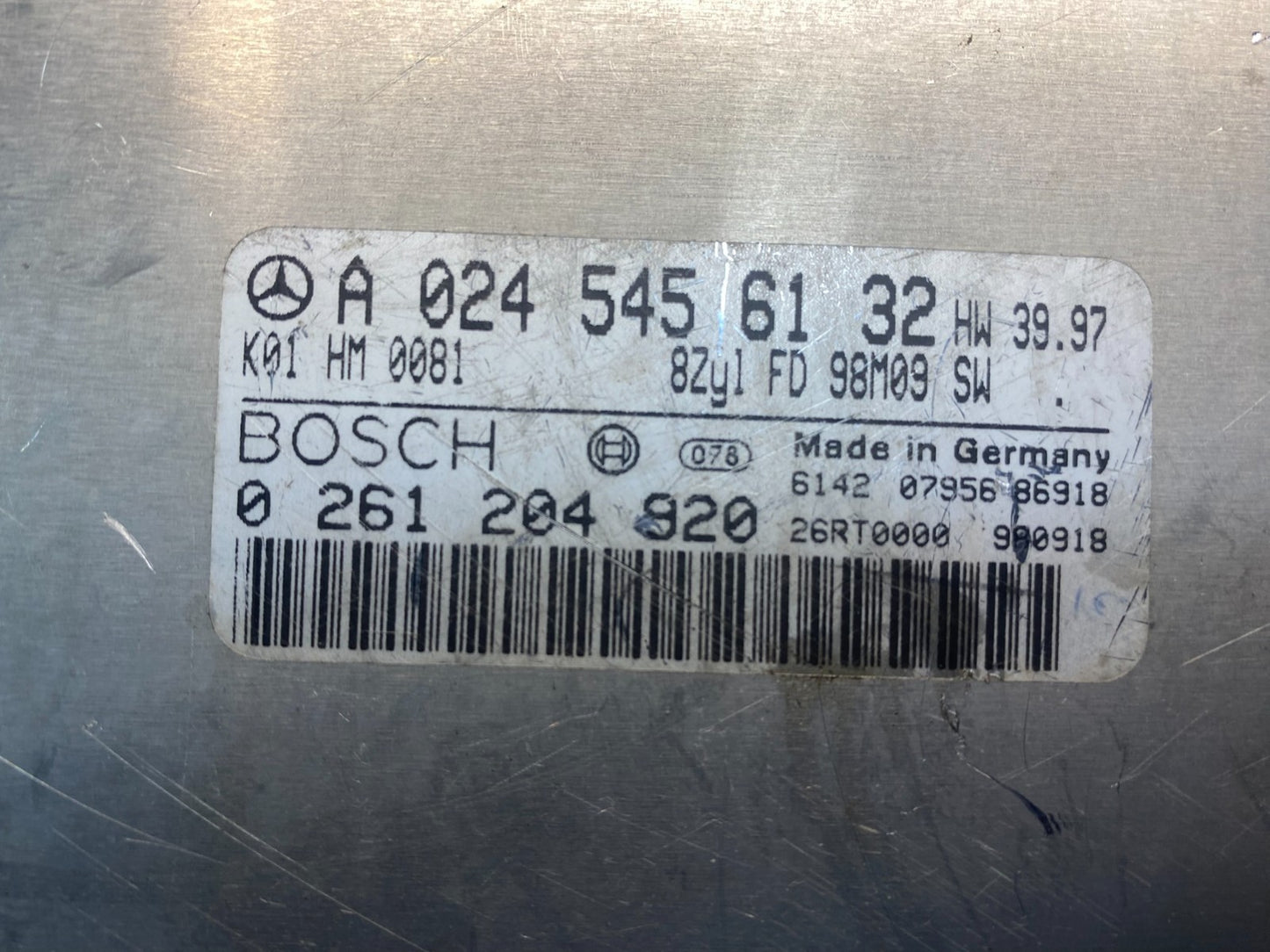 1998 - 2000 Mercedes R129 SL500 S500 ECU ECM Engine Control Module ad1476 DG2