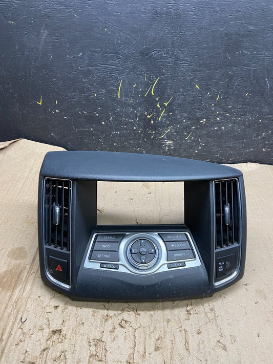 2011-2014 Nissan Maxima Center Console Climate Control Radio Bezel OEM X6444 DG0