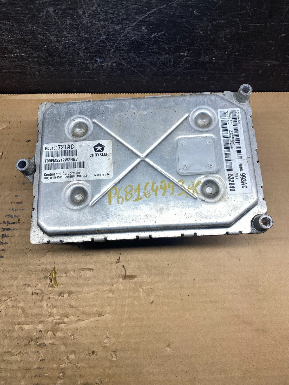 2013 Dodge Journey 3.6L ECU ECM Engine Computer Module p68164993ac AD9407 DG1