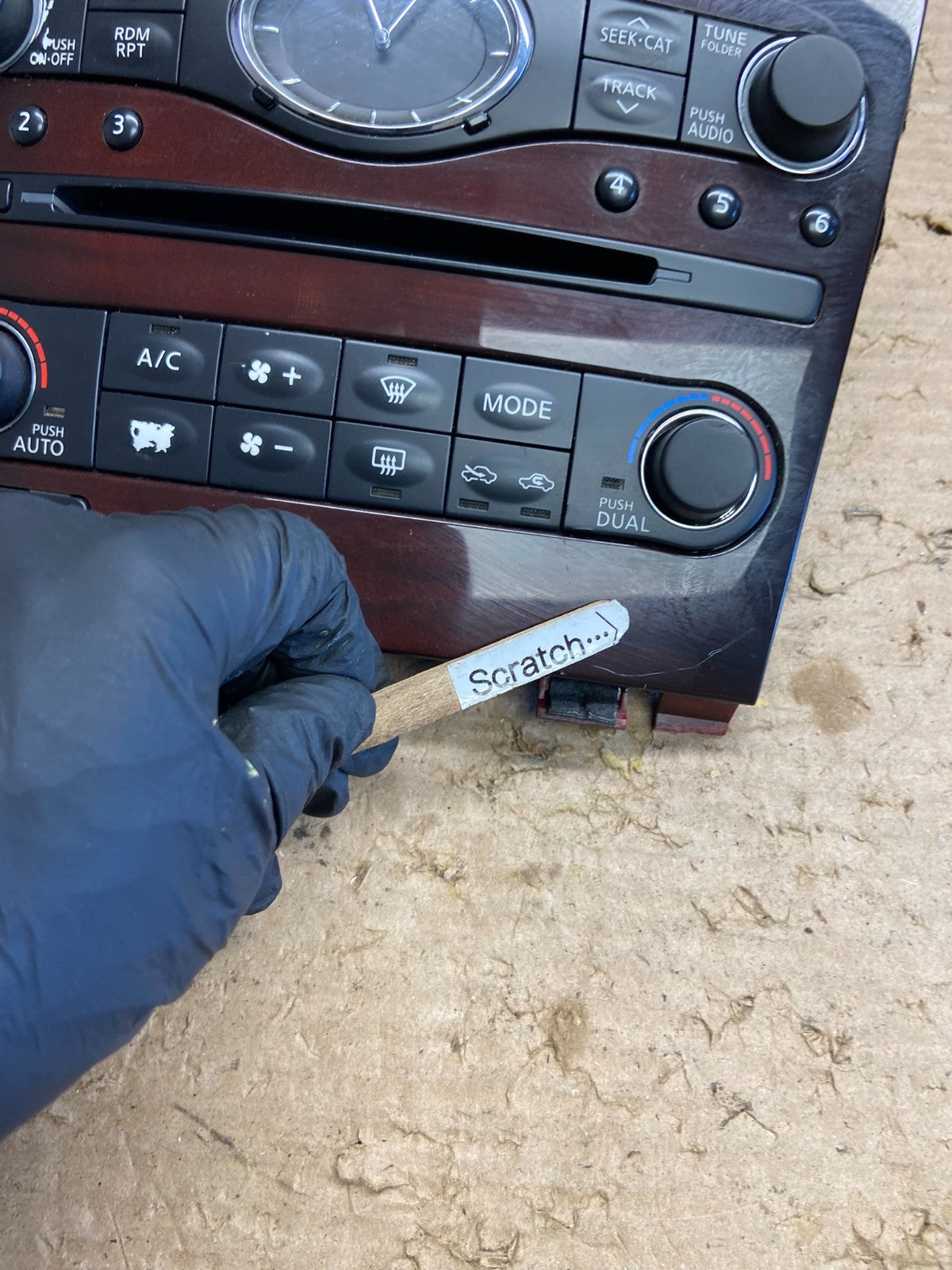 2010 to 2013 Infiniti G35 G37 Radio Player Climate Control Panel Bezel AG8782 DG1