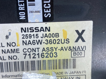2007 to 2009 Nissan Altima Radio Cd Mp3 Player AUX Climate Control Y7780 DG5