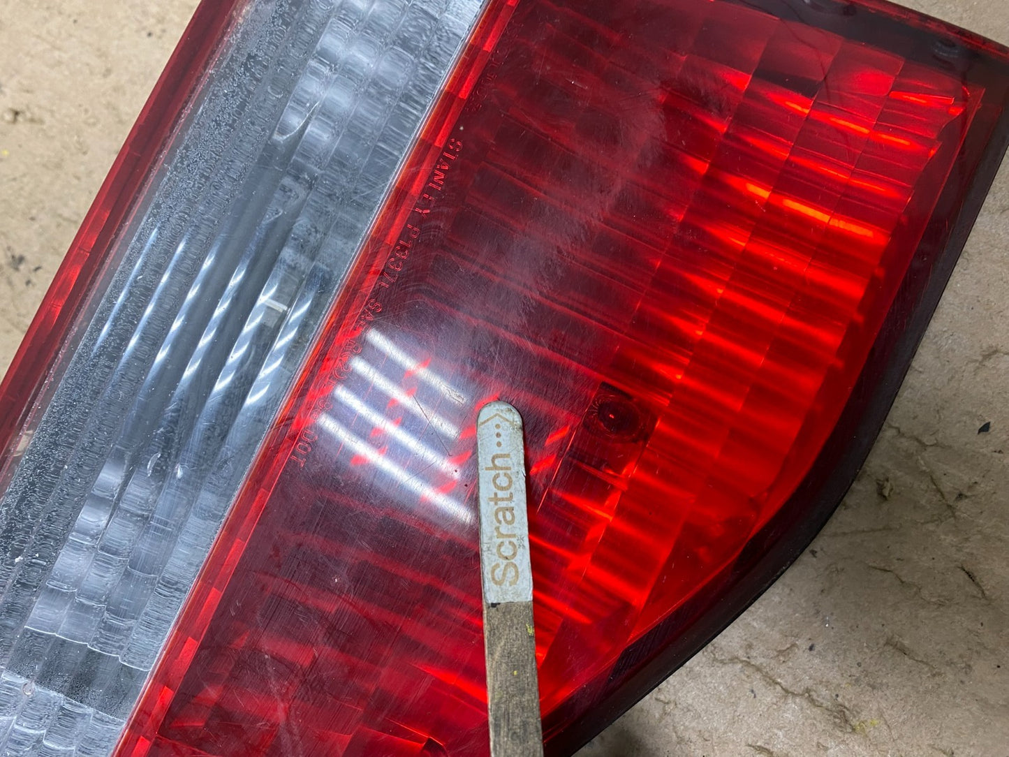 2001 to 2002 Honda Accord Left Driver LH Side Inner Tail Light OEM W2970 DW3