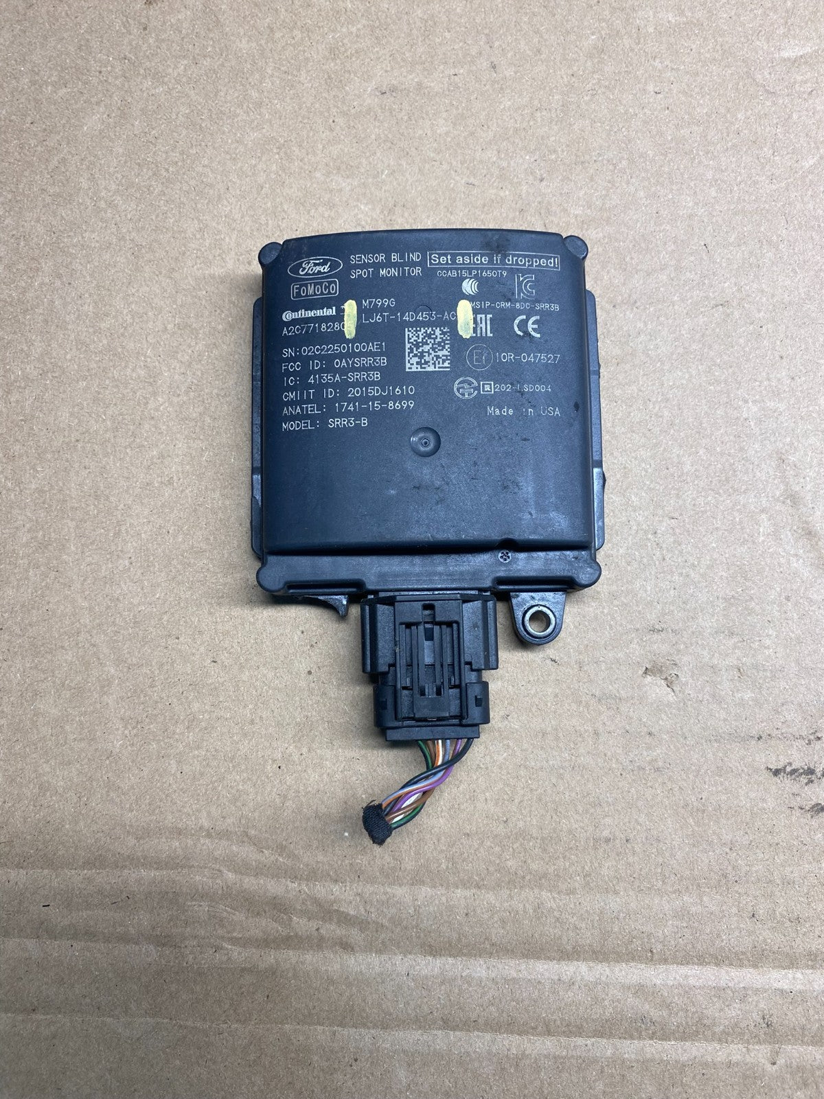 2020 to 2022 Ford Escape Rear Radar Blind Spot Module ae2098 DG0