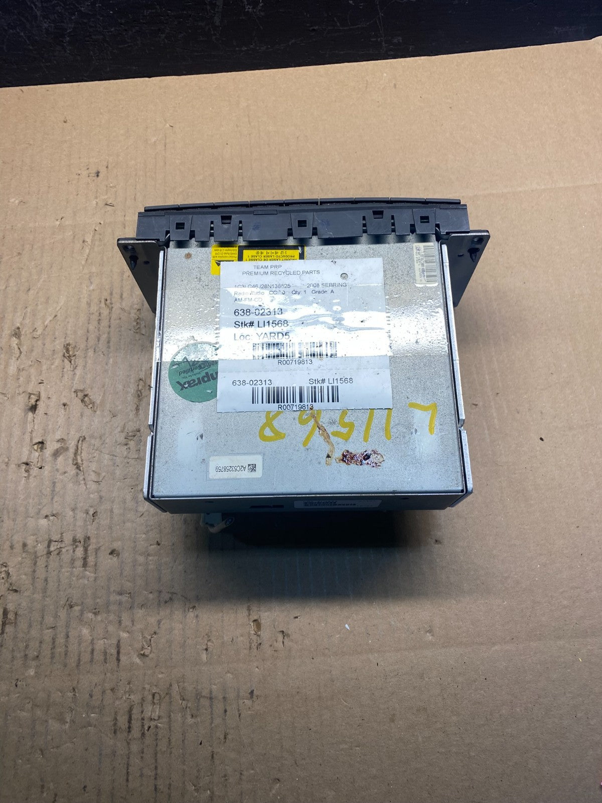 07 08 Chrysler Sebring Radio Stereo CD Player Stereo Receiver AM/FM AC27013