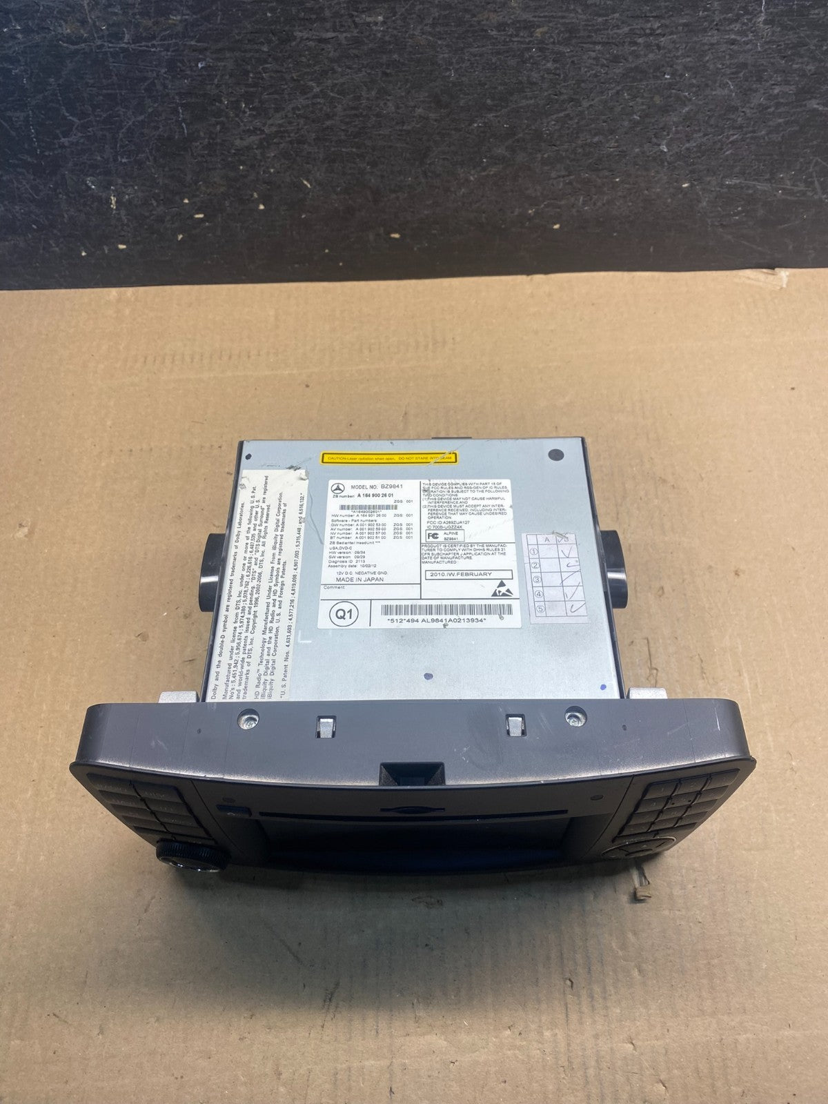 2009-2012 Mercedes X164 GL550 ML500 Radio Navigation Screen Display AH4788 DG3
