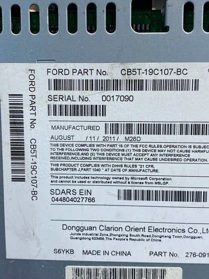 2011 to 2013 Ford Explorer Audio Equipment Radio Receiver AM FM CD ag7409 DG6