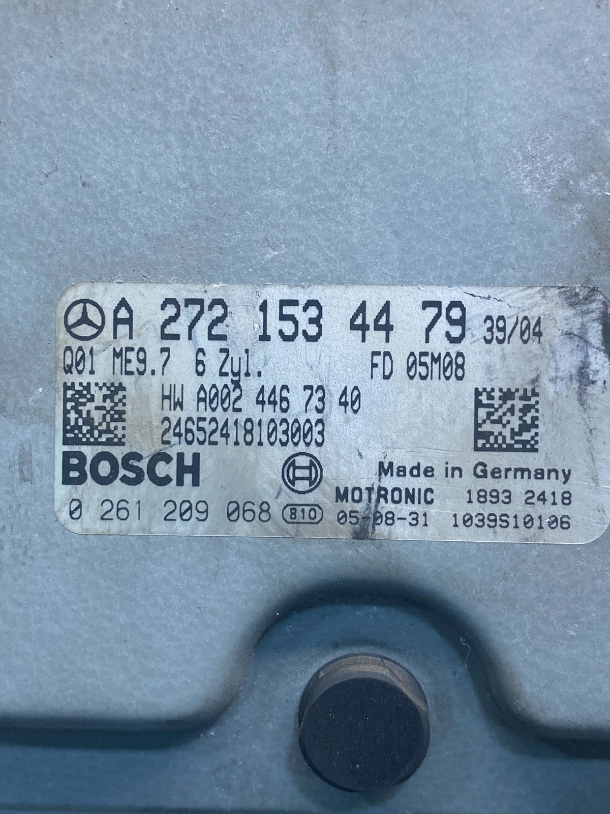 2006 - 2008 Mercedes C230 ECU ECM Engine Control Module Unit ag6109 DG2