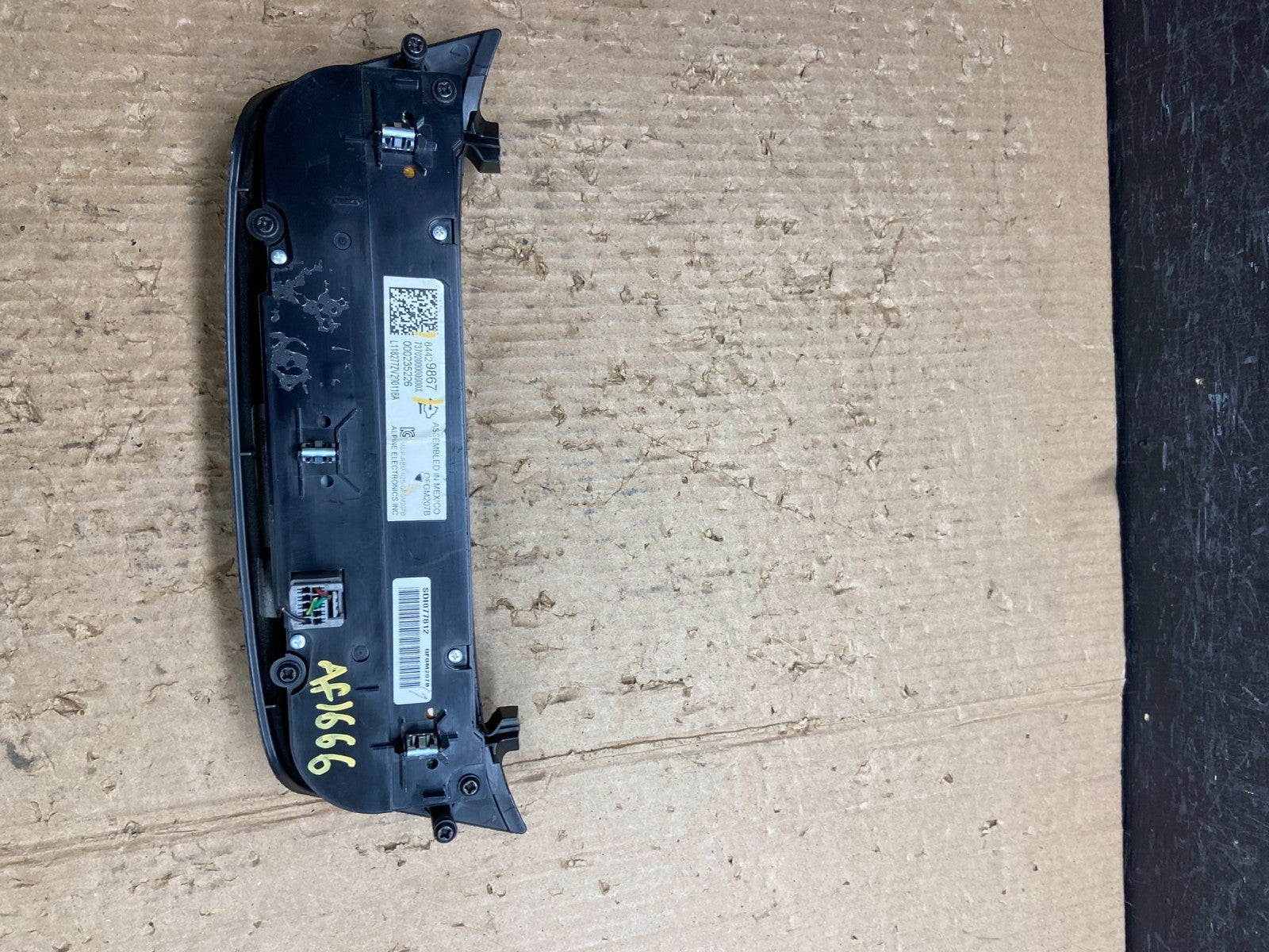 2014 to 2017 Chevrolet Impala Center Climate Control A/C Heater af1666 DG3