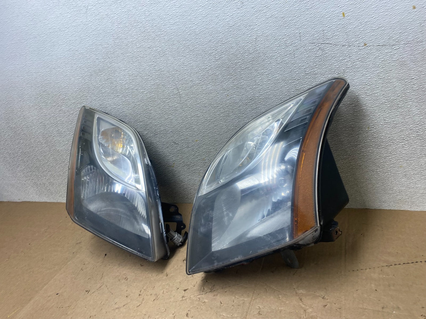2010-2012 Nissan Sentra Halogen Left+Right Black Headlights W9033 DW1