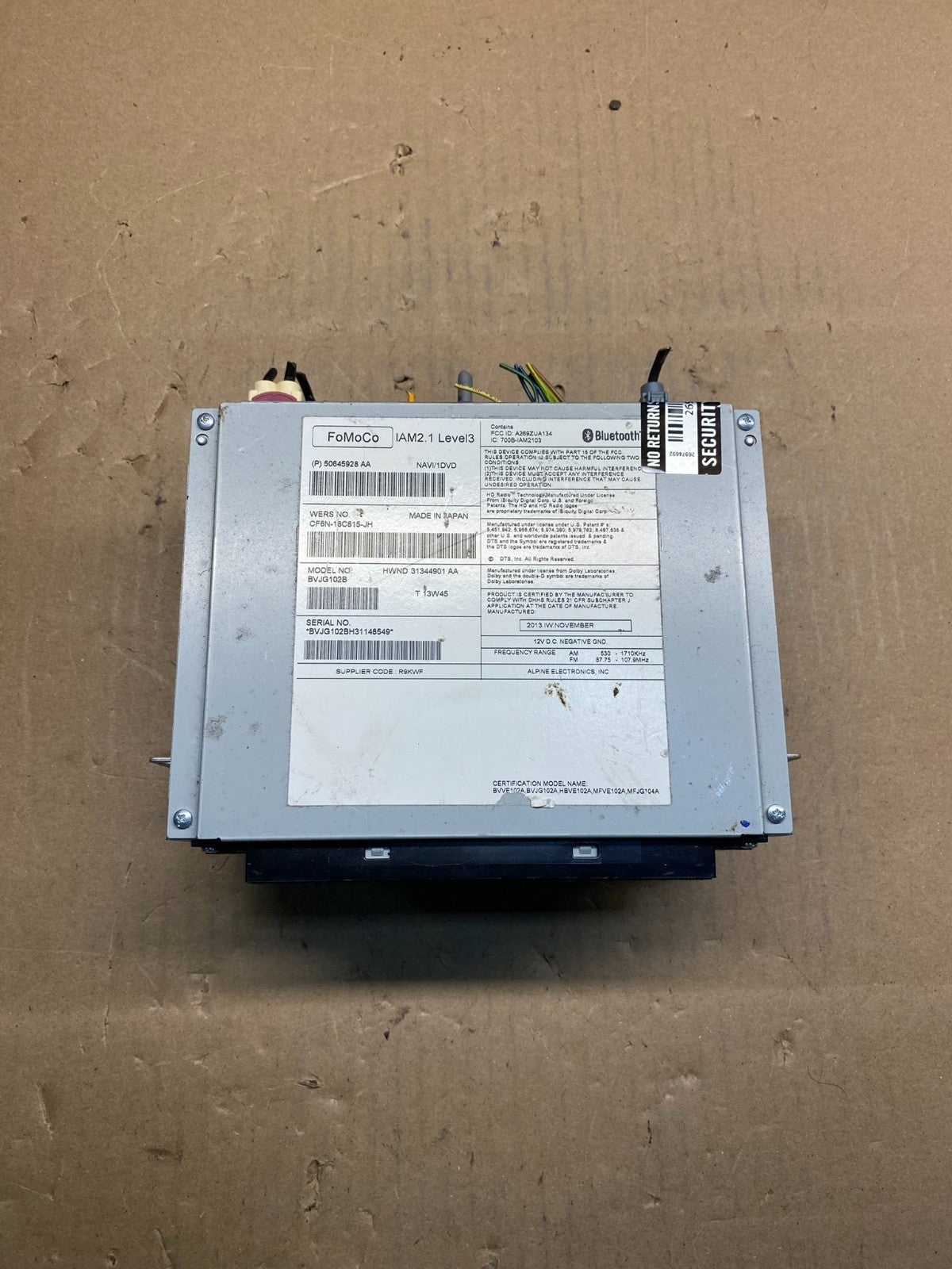 2009 2010 2011 Jaguar XF Radio Receiver CD Player ai7410 DG3