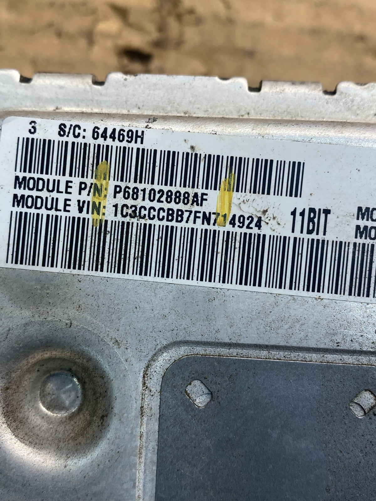 2015 Chrysler 200 Engine Computer Control ECM ECU AD9382 DG2
