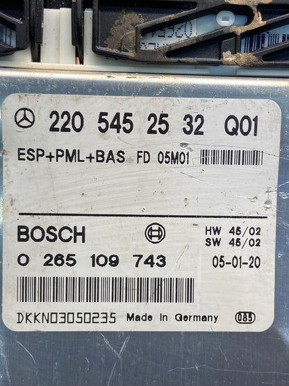 2003 - 2006 Mercedes S430 S500 ABS ESP Control Module Unit af9330 DG2