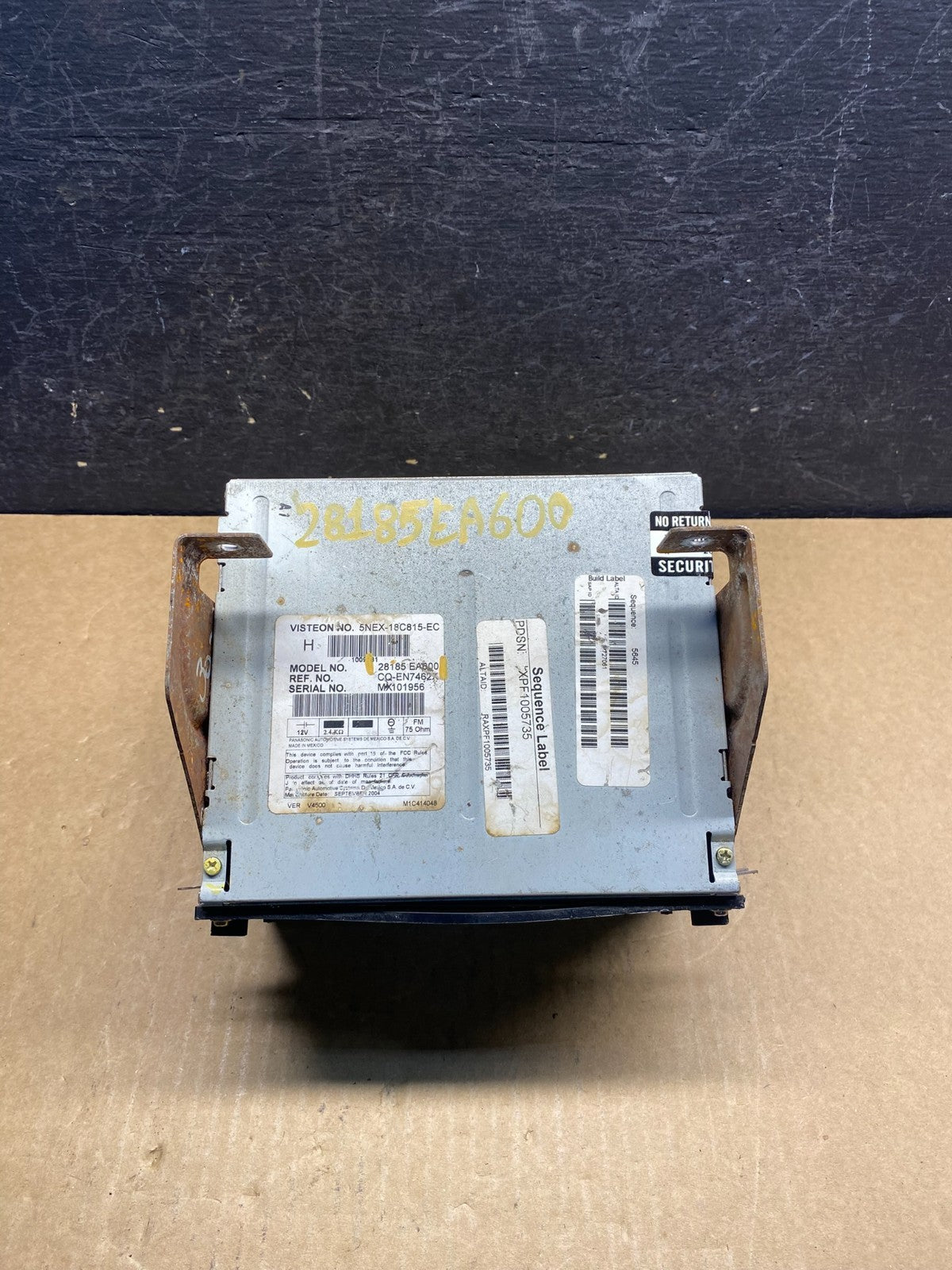 2005 Nissan Pathfinder Am Fm Cd Player Radio Receiver AG6038 DG3