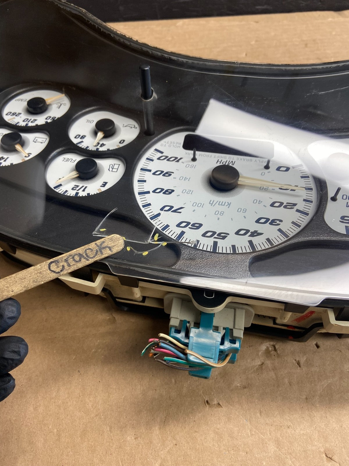 1999 to 2002 Chevrolet Colorado Instrument Cluster Speedometer AF2537 DG4